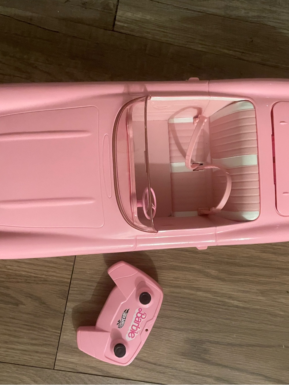 Barbie Pink Convertible RC Car with Matching Remote